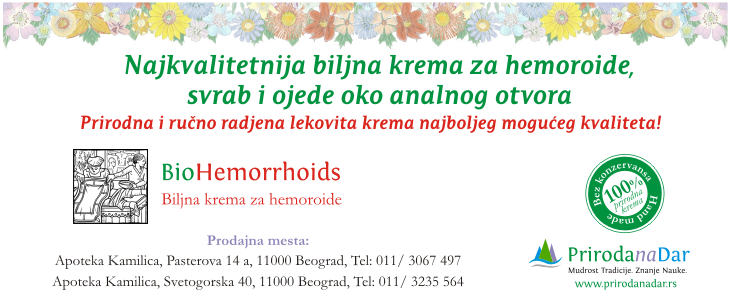 BioHemorrhoids biljna krema za hemoroide, analni otvor, ojede i svrab