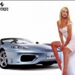 Ferari i devojka - ferarri spider and girl Ferari i devojka - ferarri spider and girl