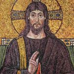 Isus Hrist Pantocrator mozaik Jesus Christ mosaic Ravena Italy