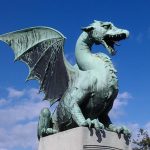 Zeleni zmaj Zmajček gradski simbol Ljubljane Zmajčekov most