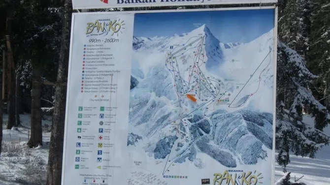 Bansko - Tabla sa ski stazama u Banskom