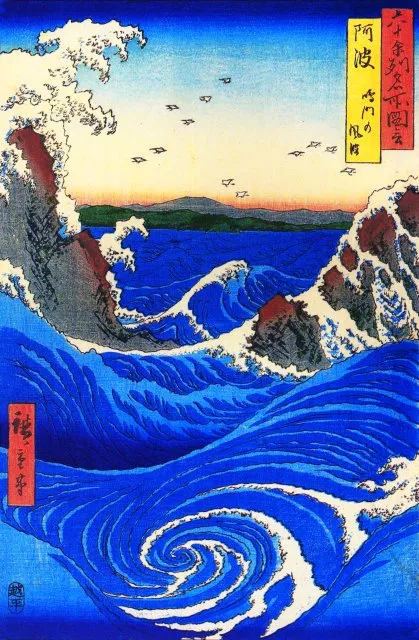 Naruto Rapids at Awa, Hiroshige Ando