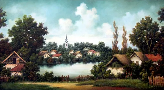 Sava Stojkov - selo na kanalu, 2002.