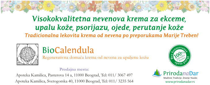 BioCalendula prirodna regenerativna nevenova krema za ekceme, ojede, perutanje, koprivnjaču, crveni vetar, psorijazu, opekotine