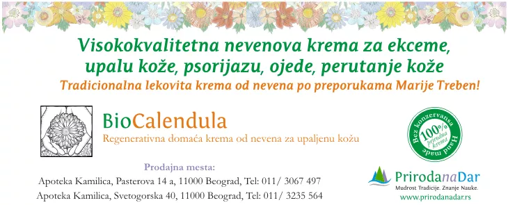 BioCalendula prirodna regenerativna nevenova krema za ekceme, ojede, perutanje, koprivnjaču, crveni vetar, psorijazu, opekotine BioCalendula prirodna regenerativna nevenova krema za ekceme, ojede, perutanje, koprivnjaču, crveni vetar, psorijazu, opekotine