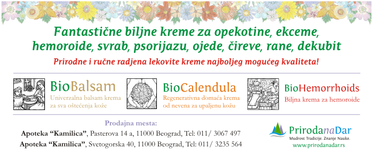 Priroda na Dar lekovite biljne kreme za kožu