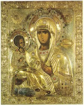 Ikona Presvete Majke Bogorodica Trojeručica manastir Hilandar Ikona Presveta Bogorodica Trojeručica igumanka manastira Hilandar