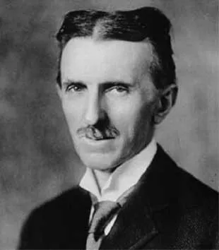 Nikola Tesla portret starost 64 godine