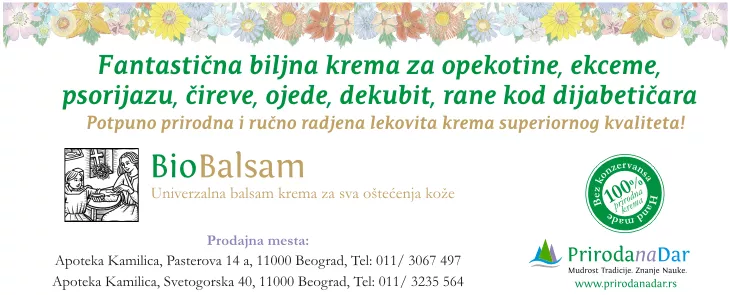 BioBalsam krema za opekotine, rane, dekubit, psorijazu, čireve, ožiljke BioBalsam krema za opekotine, rane, dekubit, psorijazu, čireve, ožiljke
