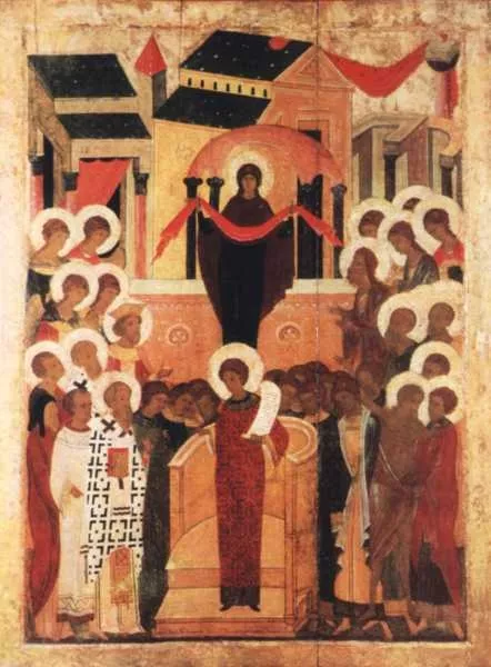 Pokrov Presvete Bogorodice ikona crkveni praznik Pokrov Presvete Bogorodice ikona crkveni praznik