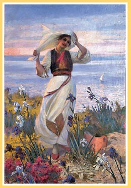 Марко Мурат (Лука Шипанска, 1864–Дубровник, 1944): „Конављанка”; уље на платну, 1898; 150 x 99 cm; Народни музеј, Београд