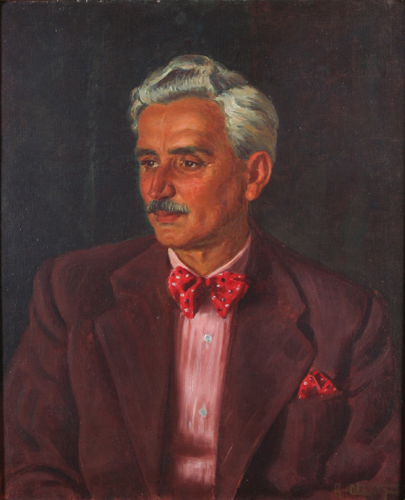 Вељко Станојевић (1892–1967): Портрет мушкарца са лептир машном