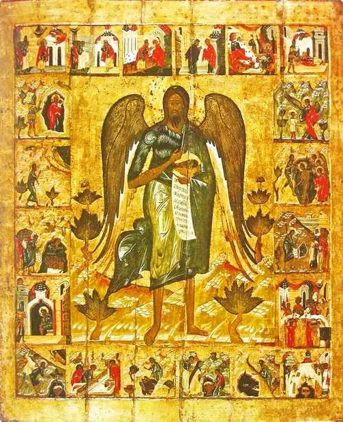 Moda u religiji - religiozni modni trendovi - ruska stara ikona Sveti Jovan Krstitelj Preteča Moda u religiji - religiozni modni trendovi - ruska stara ikona Sveti Jovan Krstitelj Preteča