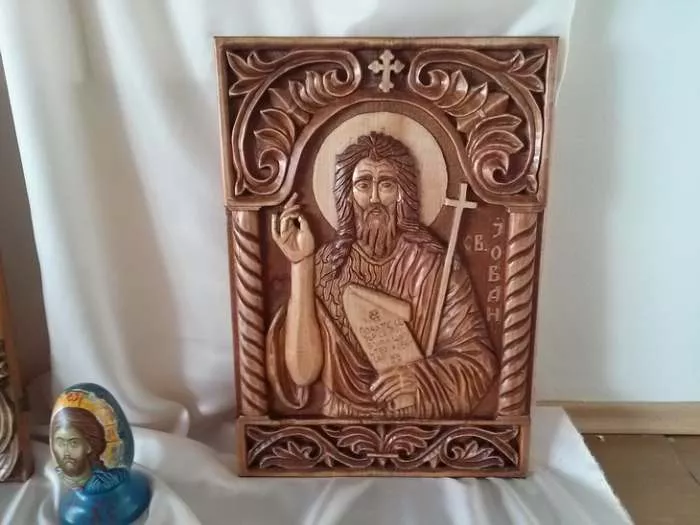 Umetnički duborez i ikonopis - duborezac Verica Rakita Kragujevac_SVeti Jovan Krstitelj