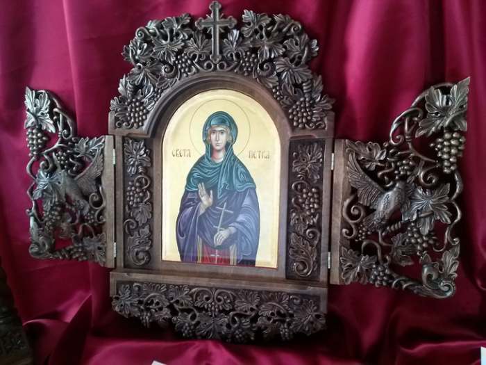 Umetnički duborez i ikonopis - duborezac Verica Rakita Kragujevac_Sveta Petka