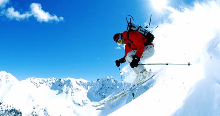 Skijanje leti na Andima u Čileu - snimak sa GoPro 3 kamerom