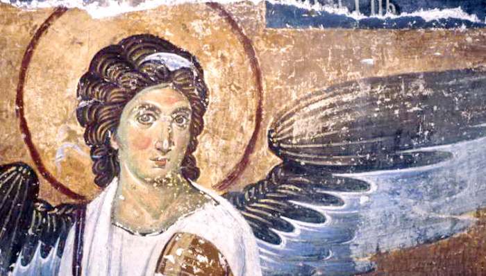 Oni koji ne razumeju da Bog postoji i Beli Andjeo detalj freska iz manastira mIleševo