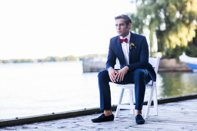 man in blue suite