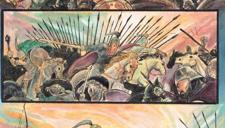 Strip o Svetom Simeonu - detalj stripa i društvena igrica o Svetom Savi Strip o Svetom Simeonu - detalj stripa i društvena igrica o Svetom Savi