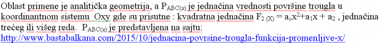 Jednačina površine trougla 1