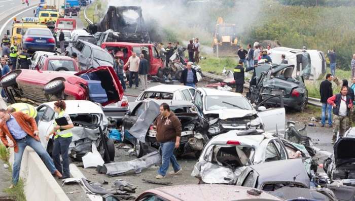 Lančani sudar u Nemačkoj 2009, 259 vozila, havarija