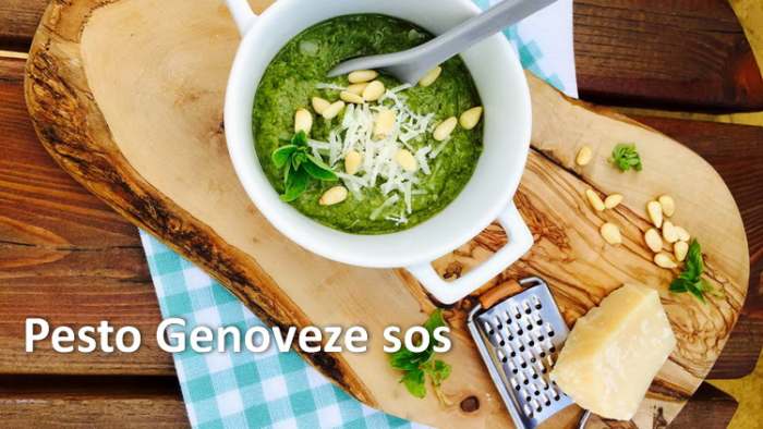 Kako se pravi Pesto Genoveze sos - pasta od bosiljka, sira, ulja i luka