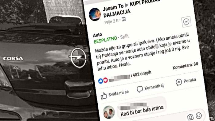 poklonila automobil