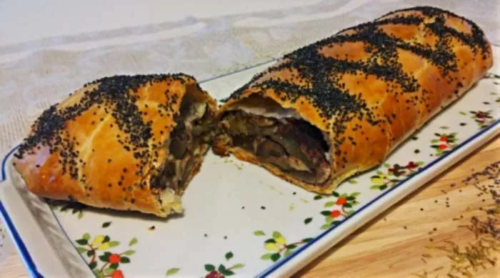 štrudla sa šampinjonima